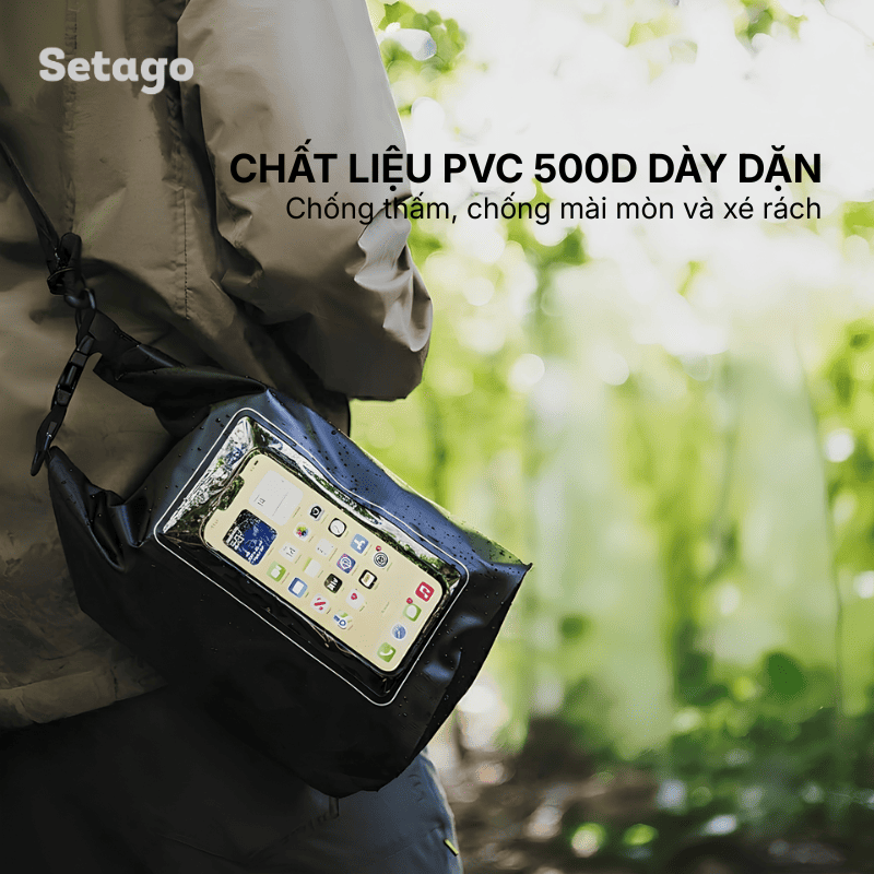 Túi chống nước AquaZip - quai chéo 2L/5L, nhỏ gọn, chống thấm