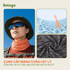 Khăn ống đa năng Cool Buff chống nắng, thoáng mát, nhanh khô, du lịch, dã ngoại, phượt, lái xe