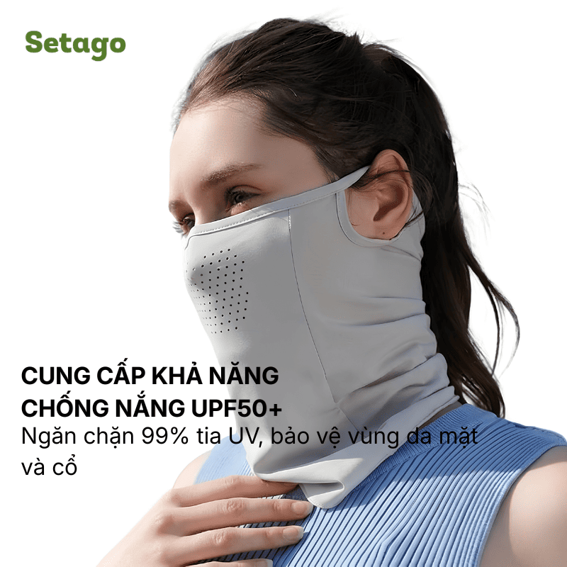Khẩu trang chống nắng mùa hè Ice Mask đa năng, mỏng nhẹ, siêu thoáng mát, du lịch, dã ngoại, phượt, lái xe