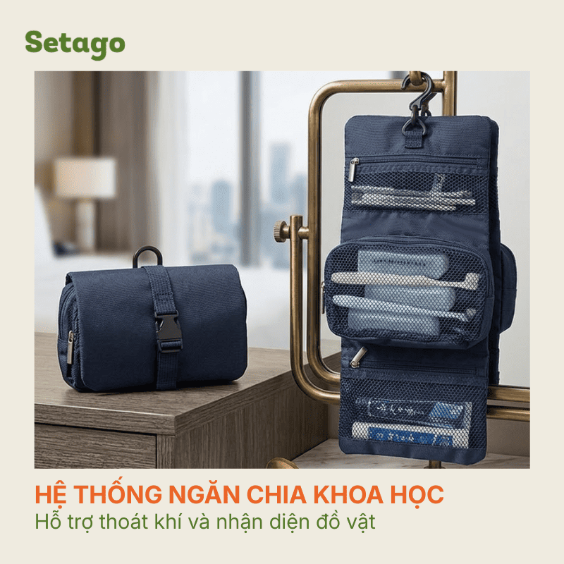 Túi xếp phụ kiện, mỹ phẩm du lịch, dã ngoại Base Roll gọn nhẹ, tiện lợi, đa năng