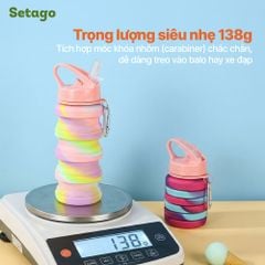 Bình nước thể thao, du lịch gấp gọn Telec cá tính, đa năng, tiện lợi