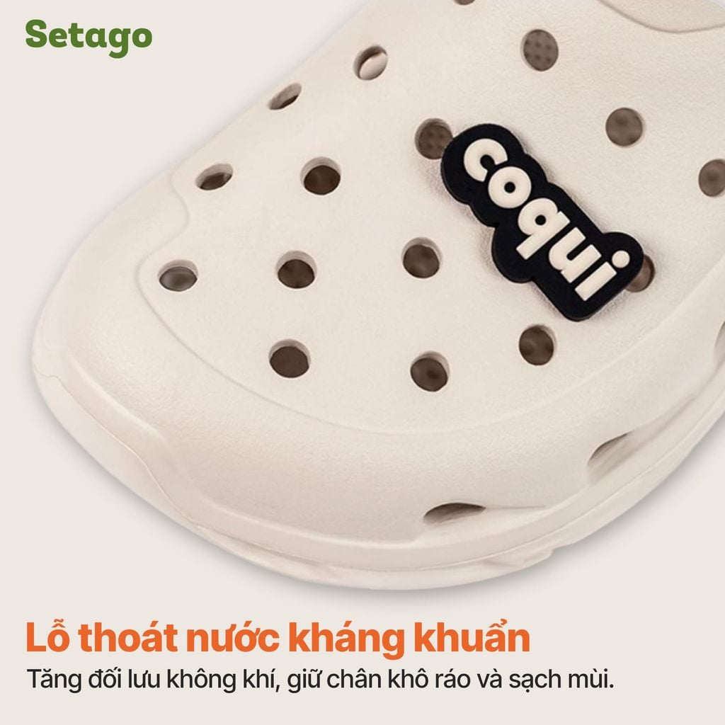 Dép sục Coqui Walk đúc nguyên khối êm ái kháng khuẩn