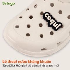Dép sục Coqui Walk đúc nguyên khối êm ái kháng khuẩn