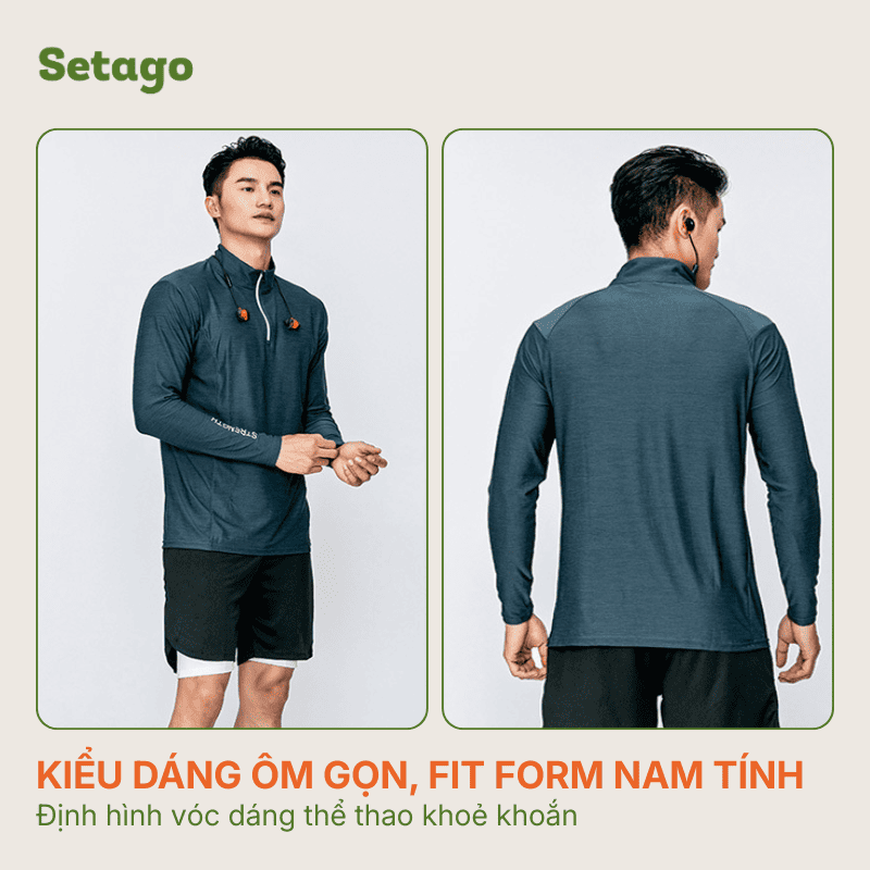 Áo Halfzip Ventra mùa hè Nam - Nhẹ , thoáng khí, mau khô