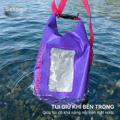 Túi chống nước AquaZip - quai chéo 2L/5L, nhỏ gọn, chống thấm