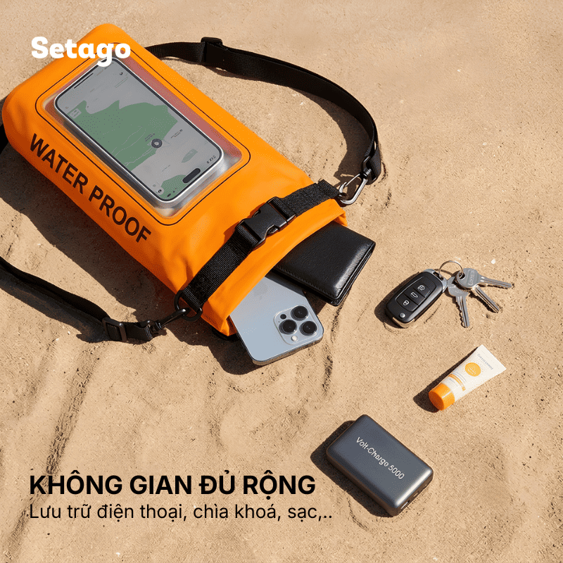 Túi chống nước AquaZip - quai chéo 2L/5L, nhỏ gọn, chống thấm