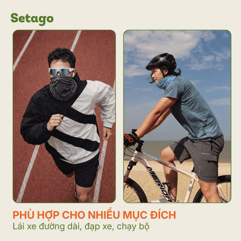 Khăn ống đa năng Cool Buff chống nắng, thoáng mát, nhanh khô, du lịch, dã ngoại, phượt, lái xe