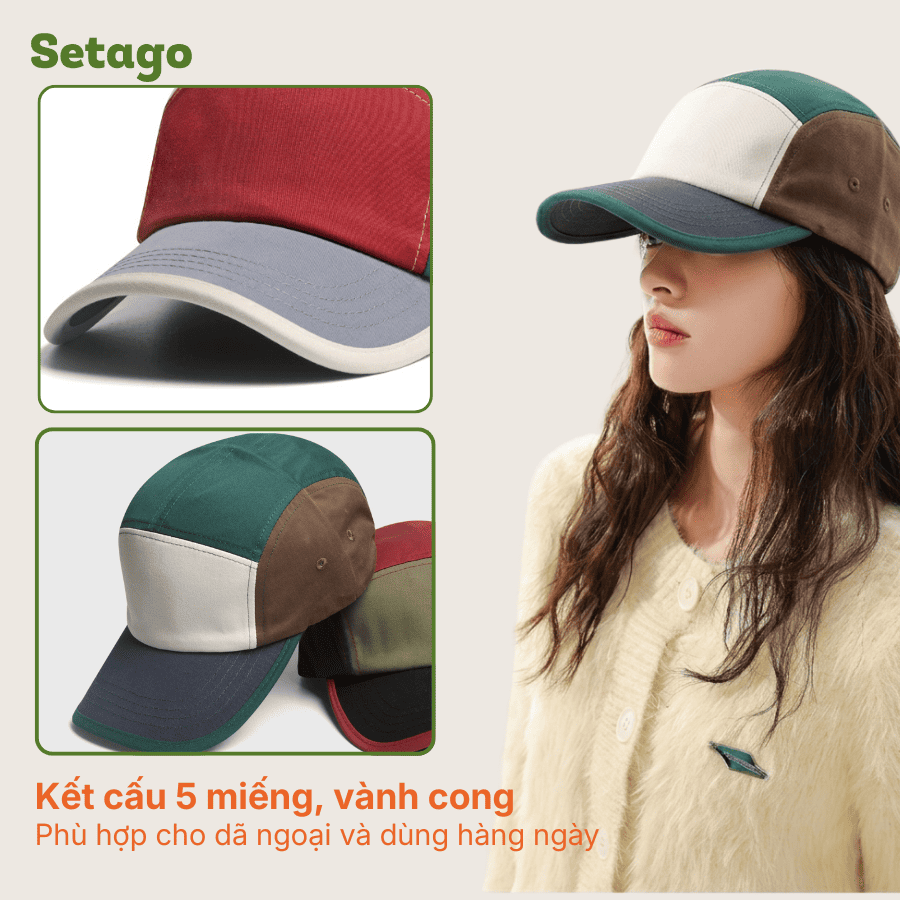 Mũ lưỡi trai Tyro 5-Panel phối màu Baseball