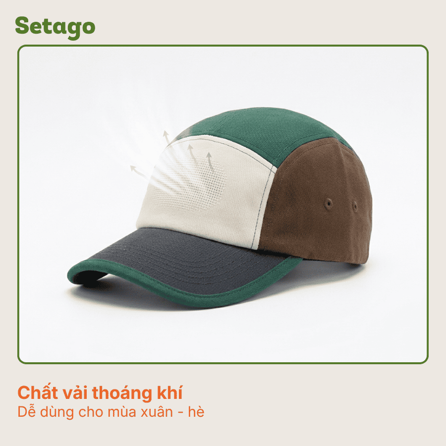 Mũ lưỡi trai Tyro 5-Panel phối màu Baseball
