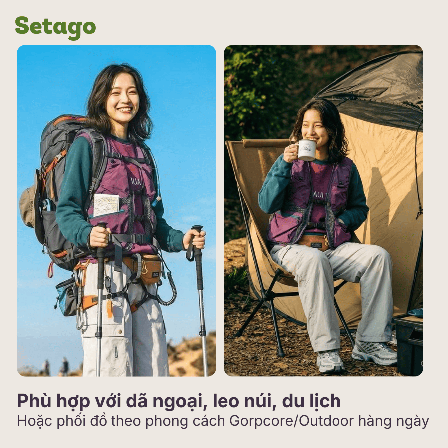 Áo khoác gile Setago Gobi mỏng nhẹ đa năng