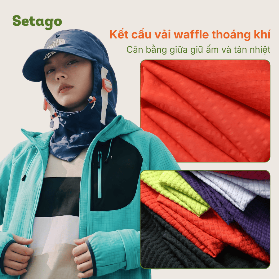 Áo khoác Sven Waffle mỏng nhẹ chống nắng
