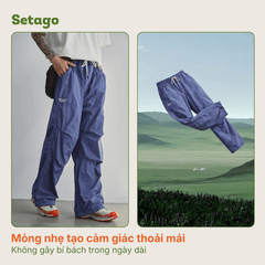 Quần gió Aero ống rộng chống nước nhanh khô