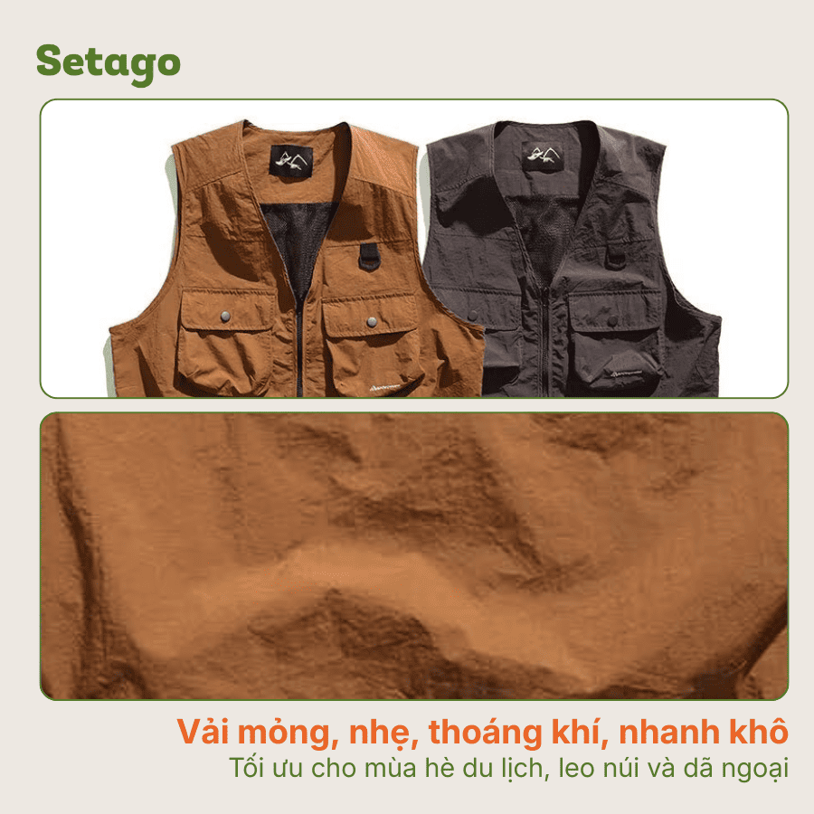 Áo gile Finn Finn dã ngoại dáng crop đa năng