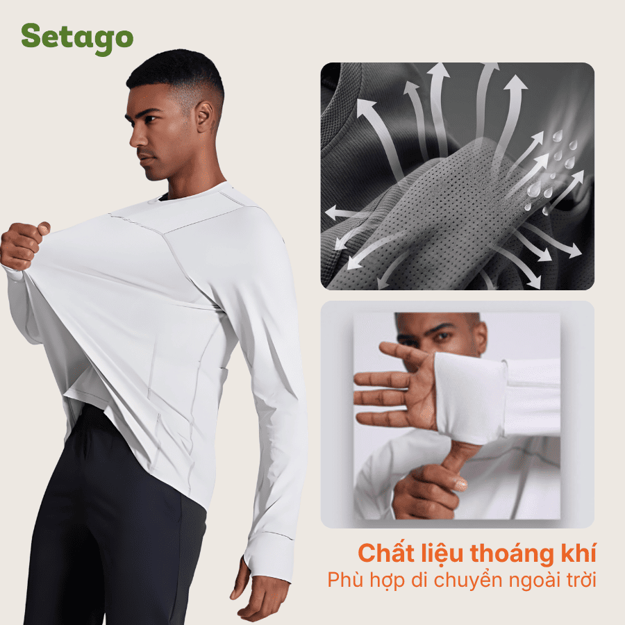 Áo thể thao Andes dài tay chống nắng nhanh khô