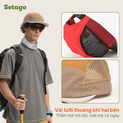Mũ lưỡi trai Colorun 5-panel vành ngắn thoáng khí