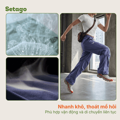 Quần gió Aero ống rộng chống nước nhanh khô