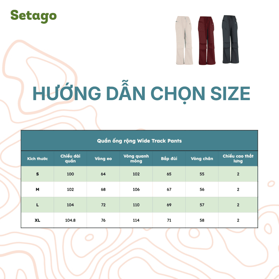 Quần Wide Track Pants Setago ống rộng đa năng