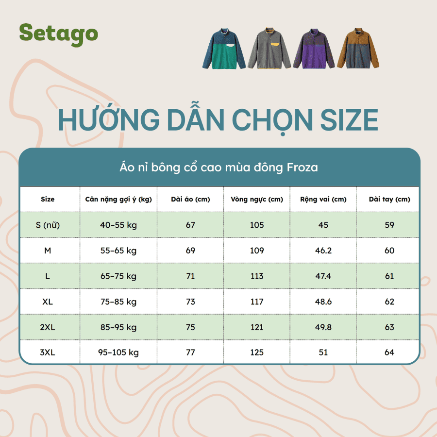 Áo nỉ bông Froza cổ cao giữ ấm phong cách Outdoor