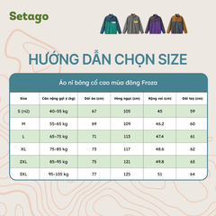 Áo nỉ bông Froza cổ cao giữ ấm phong cách Outdoor