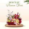  GIỎ TRÁI CÂY MIX HOA TONE ĐỎ – NHẸ NHÀNG & TINH TẾ 