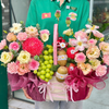  Giỏ Hoa Trái Cây “Rosy Elegance” 