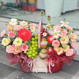  Giỏ Hoa Trái Cây “Rosy Elegance” 