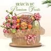  Giỏ Trái Cây Tone Hồng Kem – Thanh Lịch & Tinh Tế 