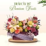  Giỏ Trái Cây Hoa Tươi Cao Cấp – Tone Pastel Sang Trọng 