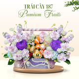  Giỏ Trái Cây Tím Velvet Cao Cấp 