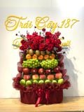  Giỏ Trái Cây Đỏ Sang Trọng Cỡ Lớn | Trái Cây 187 