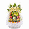  Giỏ Trái Cây Kính Viếng Trắng Đen | Trái Cây 187 