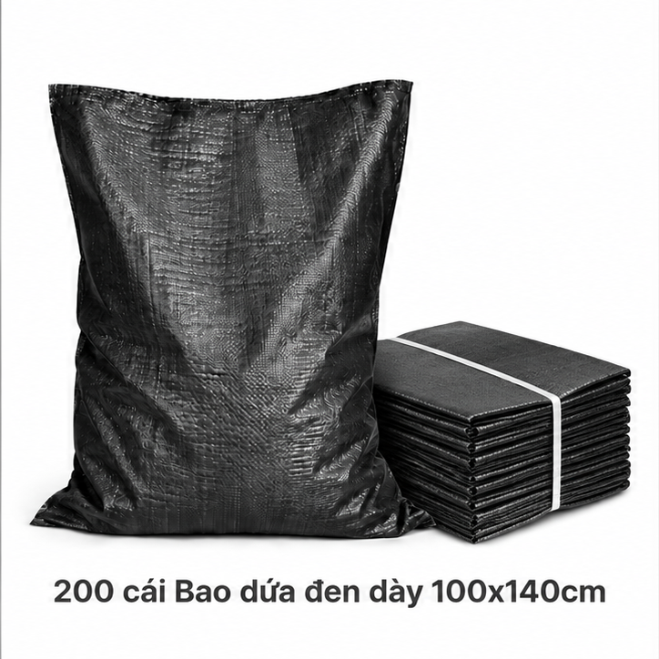  Bao Tải Dứa Đen Dày 