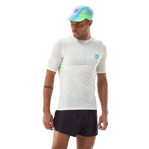 Áo Chạy Bộ Nam Compressport Pro Racing SS TShirt M - STAR WHITE
