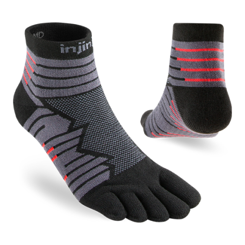 Tất Xỏ Ngón Chạy Đường Dài Injinji Ultra Run Mini-Crew - Onyx
