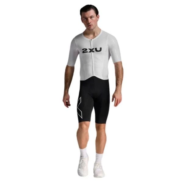 Bộ Quần Áo Ba Môn Nam 2XU Light Speedreact Sleeved Trisuit - BLK/WHT