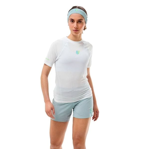 Áo Chạy Địa Hình Nữ Compressport Trail Racing Postural SS Top W - STAR WHITE