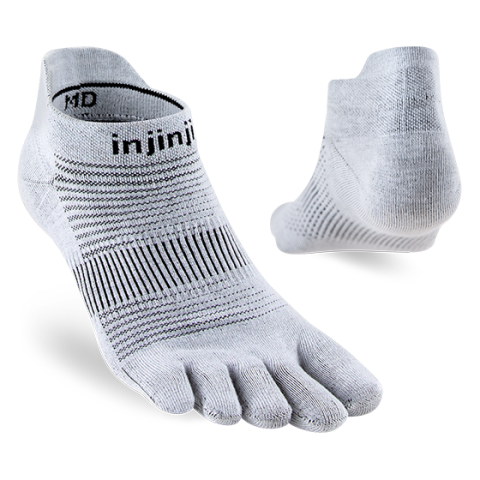 Tất Xỏ Ngón Chạy Bộ Injinji RUN Lightweight No Show - Gray