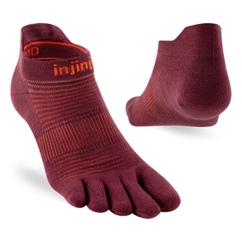 Tất Xỏ Ngón Chạy Bộ Injinji RUN Lightweight No Show - Mahogany
