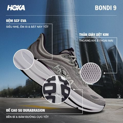Giày Chạy Bộ Nam Hoka Bondi 9 - SYSQ