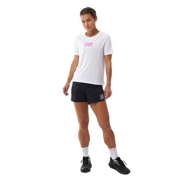 Áo Chạy Bộ Nữ Compressport Training SS Tshirt W UTMB 2026 - WHITE