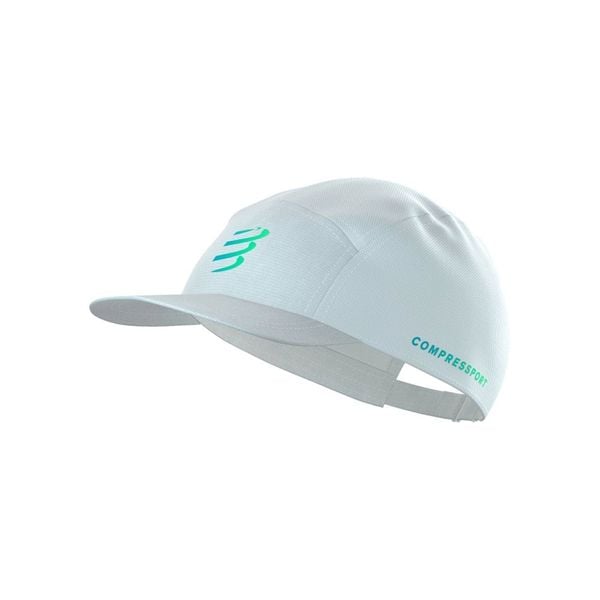 Mũ Thể Thao Compressport 5 Panel Cap (one size) - STAR WHITE/BLUE-GREEN