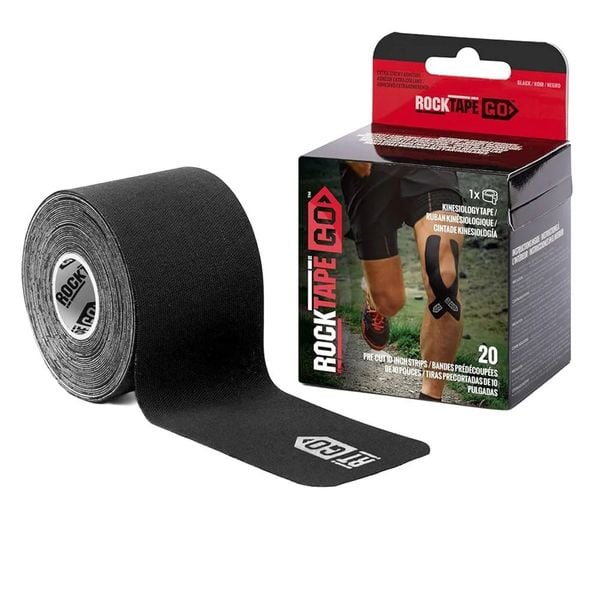 Băng Dán Cơ Thể Thao ROCKTAPE STD Pre-Cut Tape - Black