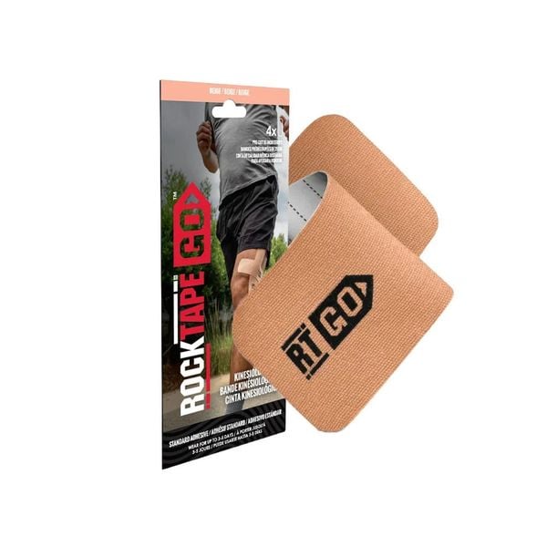 Băng Dán Cơ Thể Thao ROCKTAPE Go Fast Pack - Beige (Pack 4 miếng)
