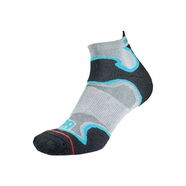 Tất Chạy Bộ 2 lớp 1000 Miles Fusion Socklet Repreve - Silver/Kingfisher