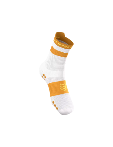 Tất Chạy Bộ Compresspot Pro Racing Socks v4.0 Ultralight Run High - WHITE/SUNFLOWER
