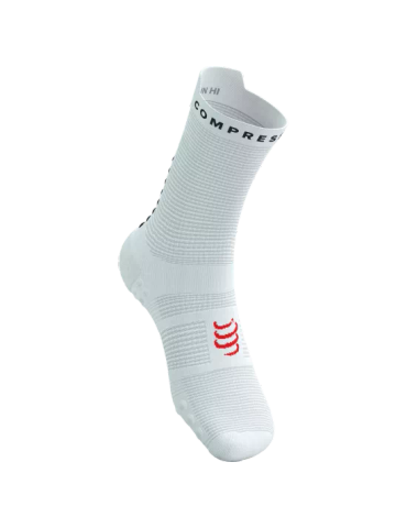 Tất Chạy Bộ Compresspot Pro Racing Socks v4.0 Ultralight Run High - WHITE/Black