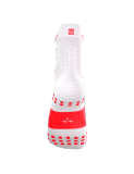  Tất Chạy Bộ Compressport Pro Racing Socks v4.0 Run High IRONMAN 2026 - White/Neon Red 