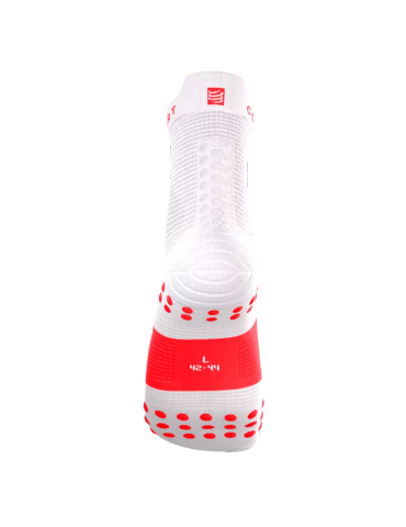 Tất Chạy Bộ Compressport Pro Racing Socks v4.0 Run High IRONMAN 2026 - White/Neon Red