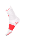  Tất Chạy Bộ Compressport Pro Racing Socks v4.0 Run High IRONMAN 2026 - White/Neon Red 