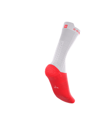 Tất Đạp Xe Compressport Pro Racing Socks v4.0 Bike IRONMAN 2026 - White/Neon Red